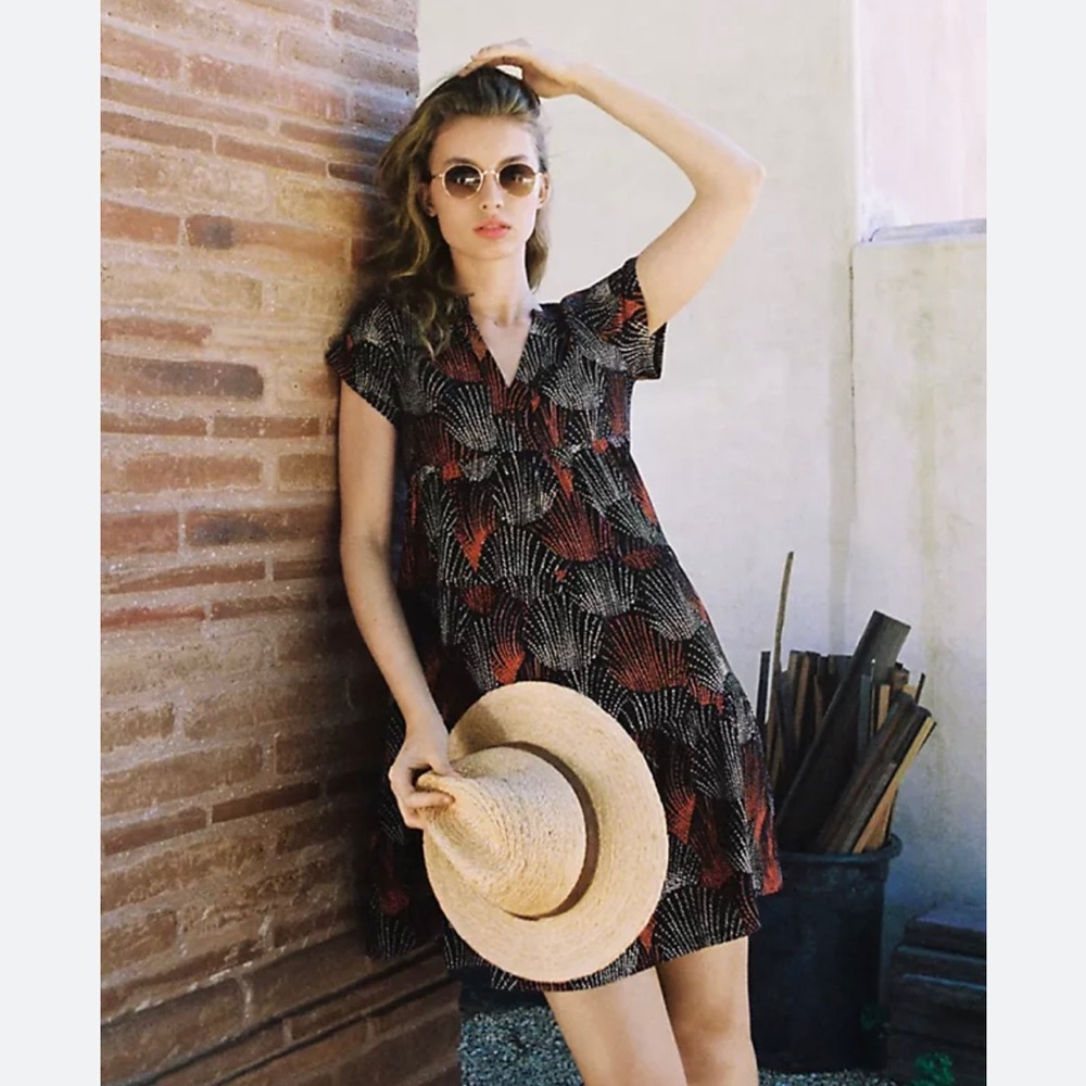 Anthropologie Maeve Tania Tiered Tunic Dress Size XS